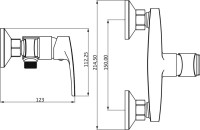 Смеситель для душа Damixa Eclipse 482000000 хром Смеситель для душа Damixa Eclipse 482000000 хром
