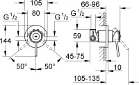 Душевой комплект Grohe BauClassic 29048000 + 27924001 + 28671000