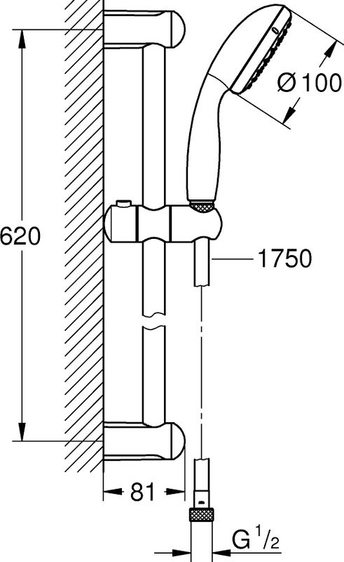 Душевой комплект Grohe BauClassic 29048000 + 27924001 + 28671000