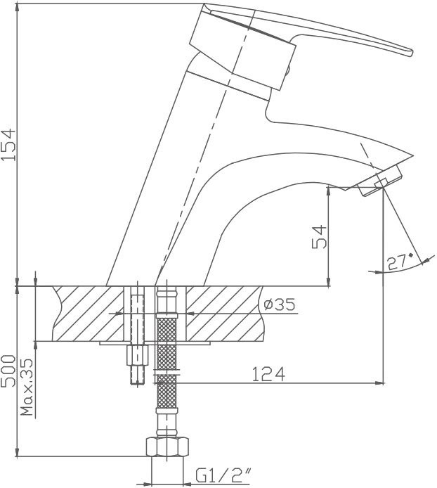 Смеситель для раковины Haiba HB06 HB1006