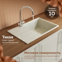 Мойка кухонная Domaci Парма 76-210 светло-серая