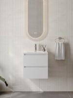 Тумба с раковиной Teymi Laina 50 матовая белая Тумба с раковиной Teymi Laina 50 матовая белая