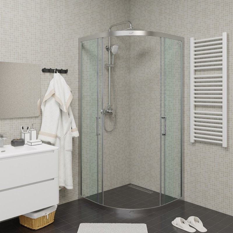 Душевой уголок Ceruttispa Viva 90 N 90x90, профиль хром