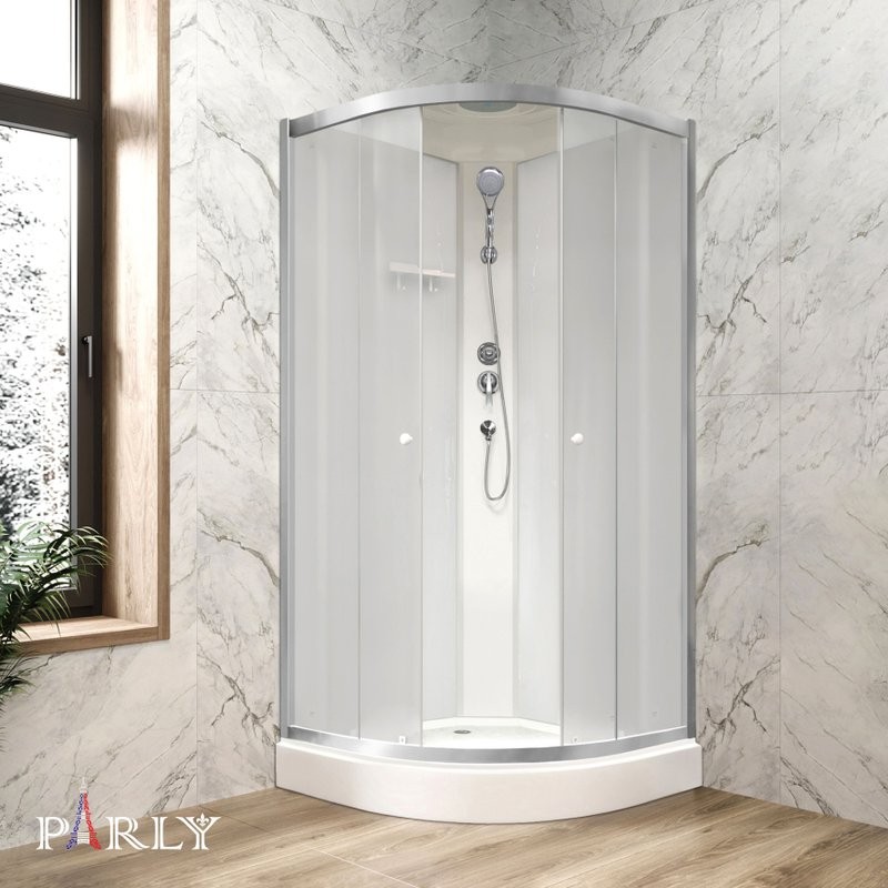 Душевая кабина Parly BETT931 90х90, с низким поддоном, профиль матовый хром, стекло матовое