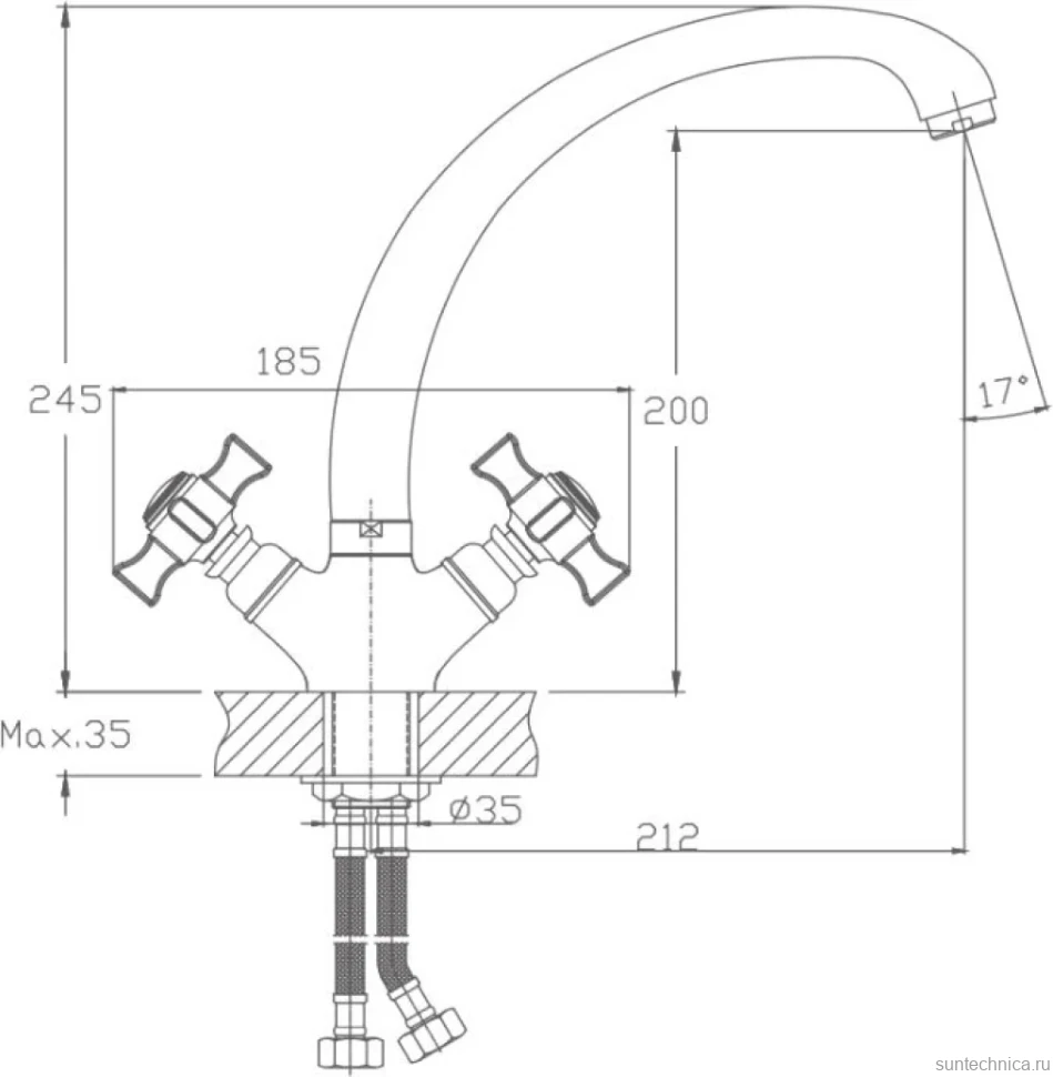 Смеситель для кухни Haiba HB24 HB4824