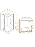Душевой уголок RGW Classic CL-36 профиль хром, стекло рифленое