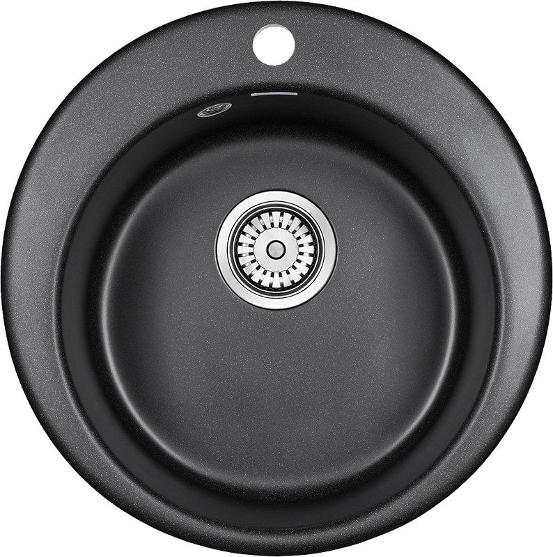 Комплект Мойка Paulmark Gelegen 50 PM404800-BL черный + Измельчитель Bone Crusher BC 610-AS
