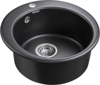 Комплект Мойка Paulmark Gelegen 50 PM404800-BL черный + Измельчитель Bone Crusher BC 610-AS