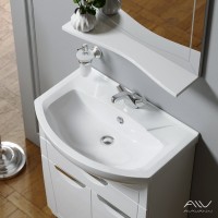 Тумба с раковиной Alavann Monaco 65 напольная, белая