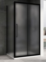 Душевой уголок Abber Schwarzer Diamant AG30150BMH-S80BM 150х80 см, профиль матовый черный, стекло матовое