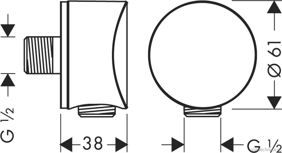 Шланговое подключение Hansgrohe FixFit 26453700 матовый белый