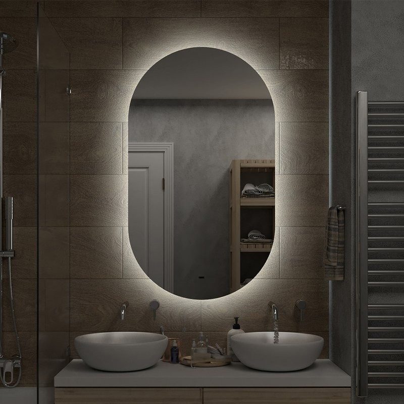 Зеркало Misty Титавин 70 с подсветкой, с подогревом, бесконтактный сенсор