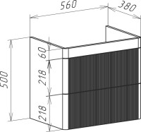 Тумба с раковиной Bellezza Эмилия 60 Тумба с раковиной Bellezza Эмилия 60