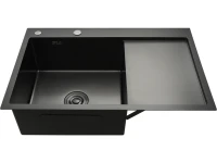 Мойка кухонная Gappo GS7850-6L с коландером, графит