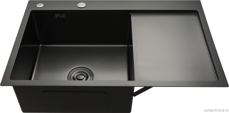 Мойка кухонная Gappo GS7850-6L с коландером, графит