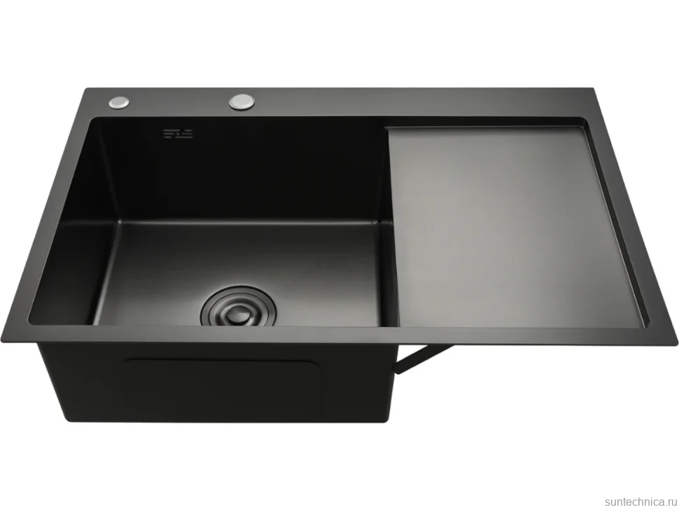 Мойка кухонная Gappo GS7850-6L с коландером, графит