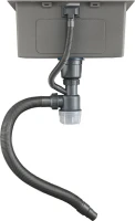 Мойка кухонная Gappo GS7850-6L с коландером, графит