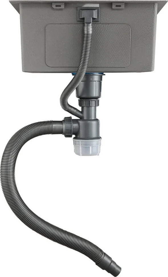 Мойка кухонная Gappo GS7850-6L с коландером, графит