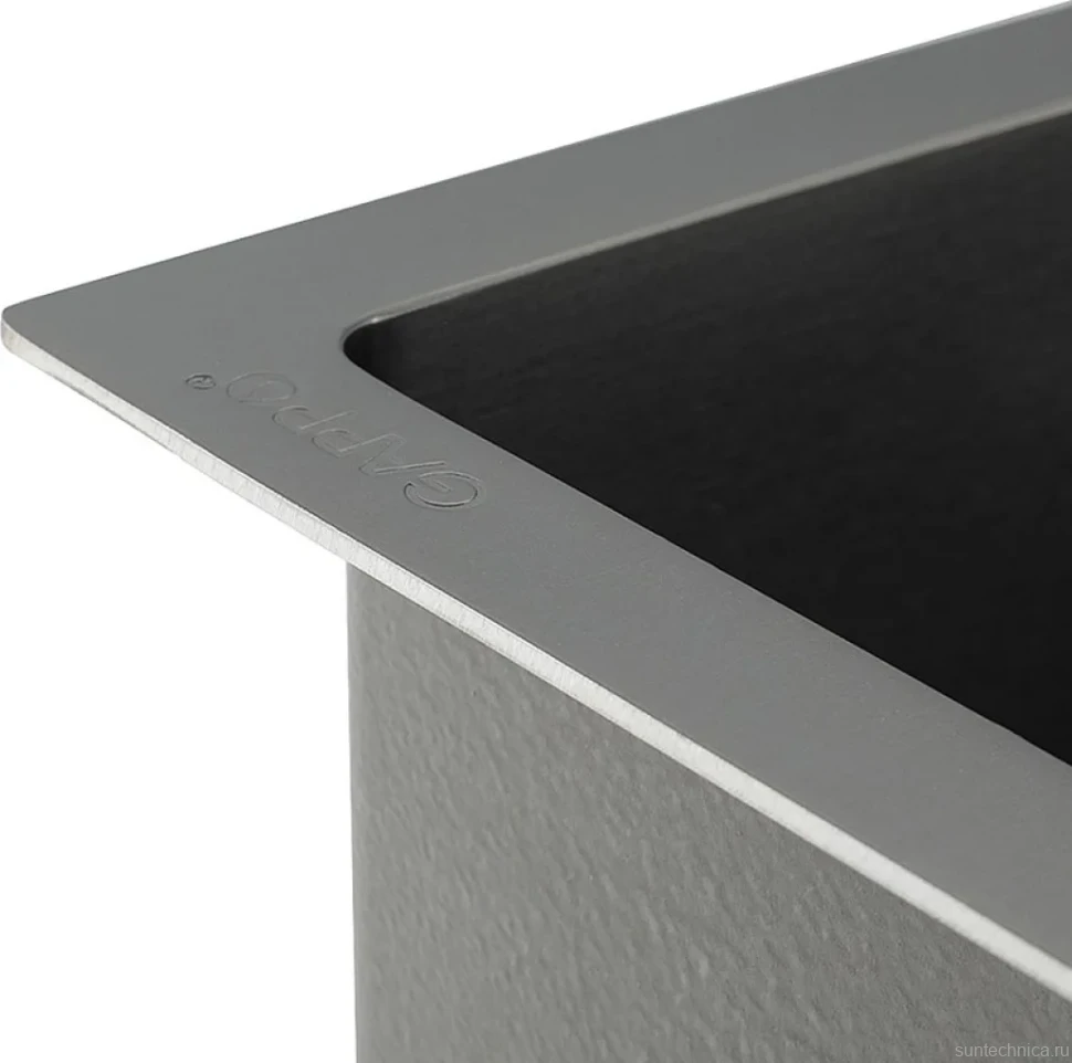 Мойка кухонная Gappo GS7850-6L с коландером, графит