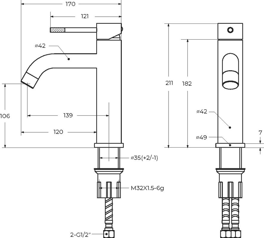 Смеситель Cezares Relax RELAX-LS1-BORO брашированное золото