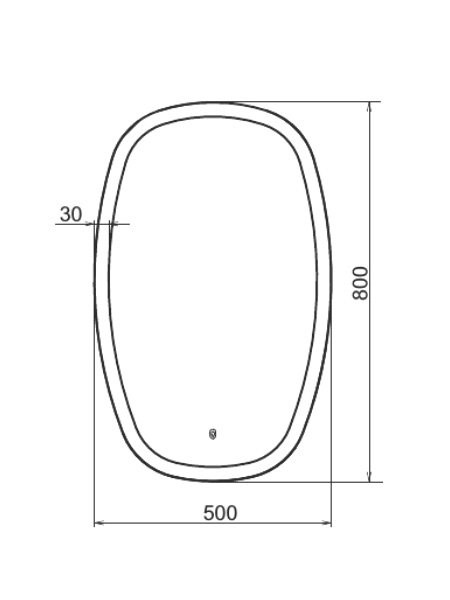 Зеркало Comforty Космея 50 сенсорное, с подсветкой