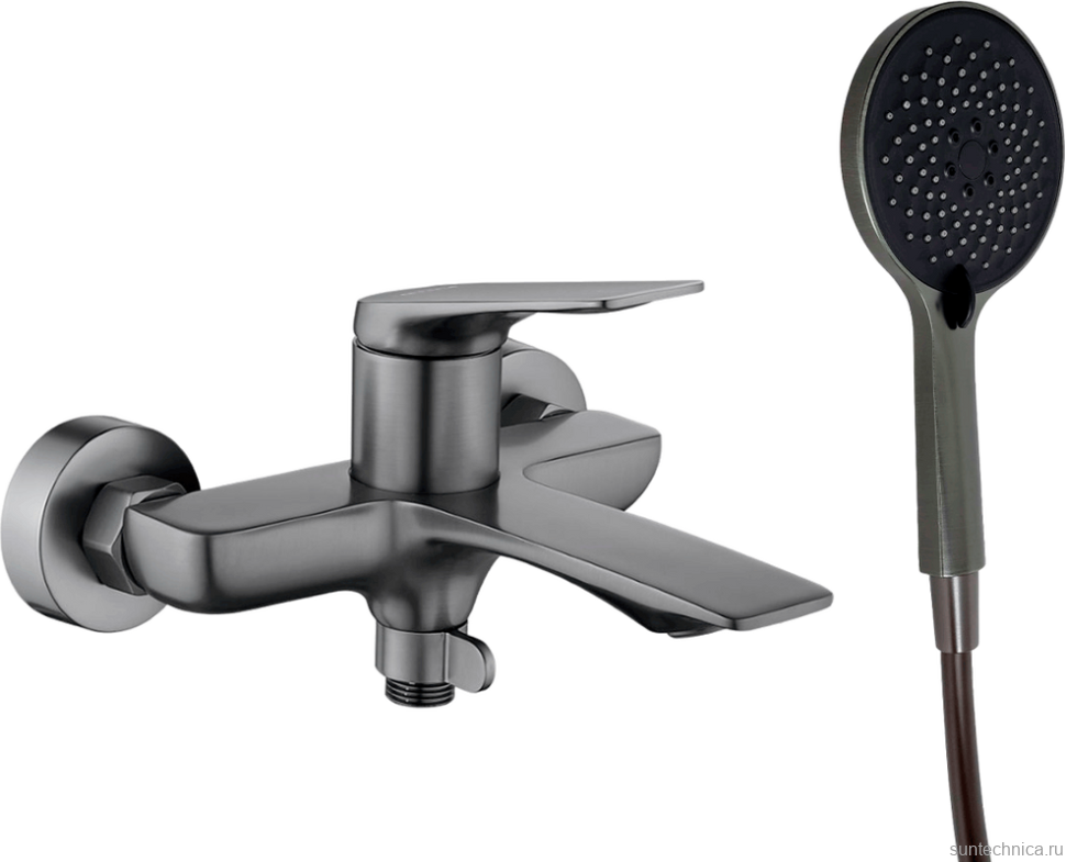 Смеситель для ванны с душем Haiba HB60816-3 пепельный
