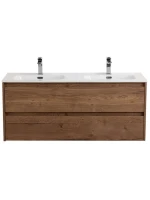 Тумба с раковиной BelBagno Kraft 120 для двоих, 2 ящика, rovere tabacco