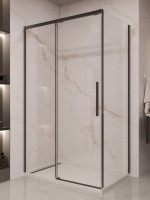 Душевой уголок Vincea Stella VSR-1ST1013CLB 130x100 см, профиль матовый черный, стекло прозрачное