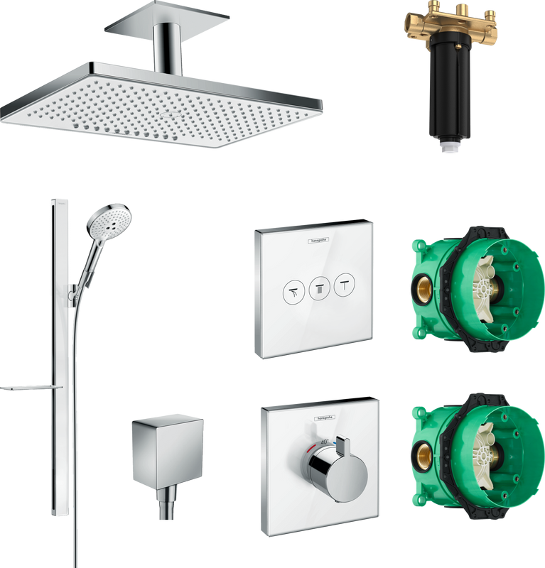 Душевой комплект Hansgrohe Rainmaker Select 460 (2 jet) 24004400 + 27648400 + 26455000 + 15734400 + 15736400