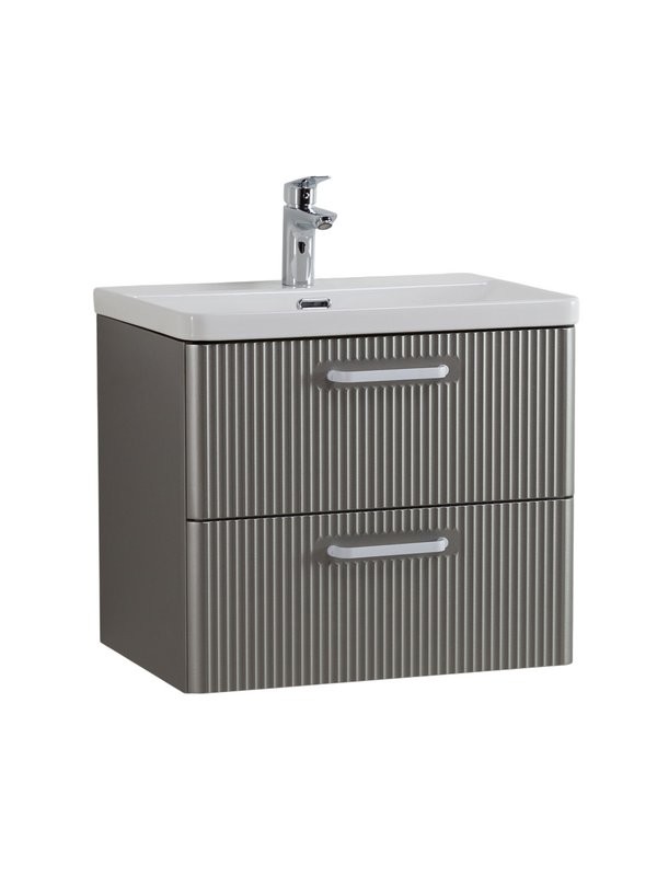 Тумба с раковиной BelBagno Due 50 ручки белые, сатин