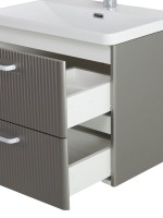 Тумба с раковиной BelBagno Due 50 ручки белые, сатин