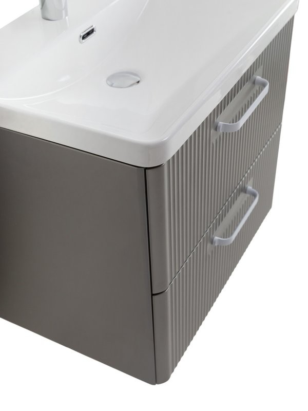 Тумба с раковиной BelBagno Due 50 ручки белые, сатин