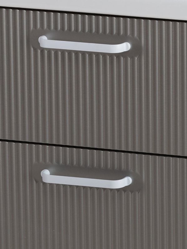 Тумба с раковиной BelBagno Due 50 ручки белые, сатин