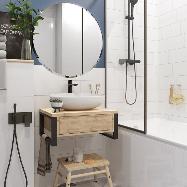 Мебель для ванной комнаты 1MarKa Grunge Loft 60П дуб вотан