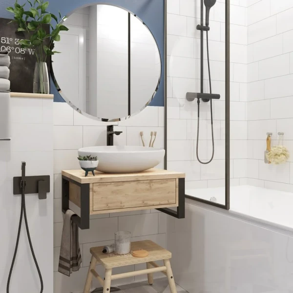 Мебель для ванной комнаты 1MarKa Grunge Loft 60П дуб вотан