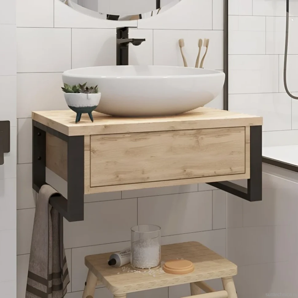 Мебель для ванной комнаты 1MarKa Grunge Loft 60П дуб вотан