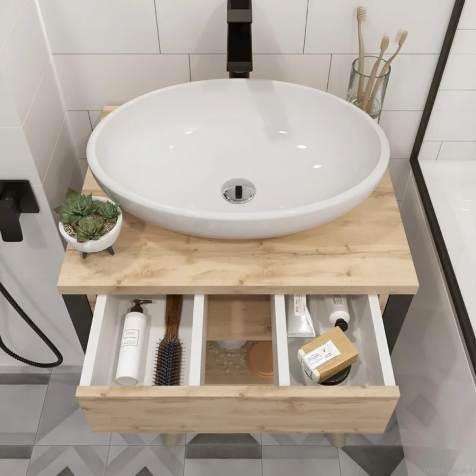 Мебель для ванной комнаты 1MarKa Grunge Loft 60П дуб вотан