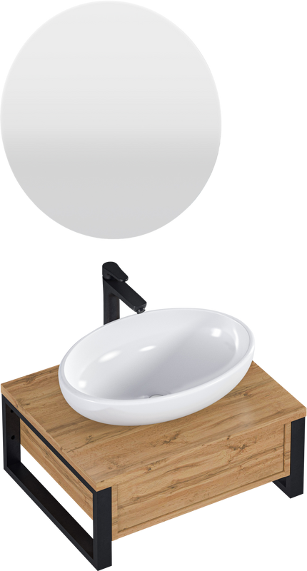 Мебель для ванной комнаты 1MarKa Grunge Loft 60П дуб вотан