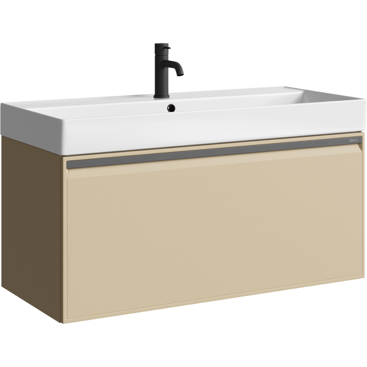 Тумба под раковину без столешницы Aqwella Pure 100 капучино светлый