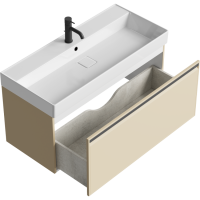 Тумба под раковину без столешницы Aqwella Pure 100 капучино светлый Тумба под раковину без столешницы Aqwella Pure 100 капучино светлый