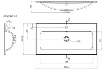 Тумба с раковиной Aquanet Арт 90 подвесная, мисти грин