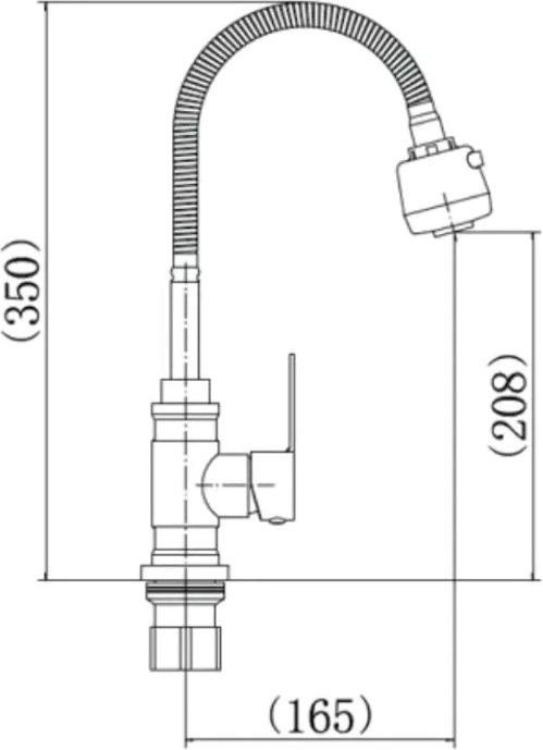 Смеситель для кухни Fashun A54301-3 сатин