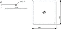 Верхний душ Remer 357UFD20X