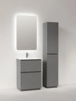 Тумба с раковиной Sancos Folk Floor 60 напольная, ergraut soft, раковина CN7011