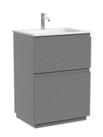 Тумба с раковиной Sancos Folk Floor 60 напольная, ergraut soft, раковина CN7011