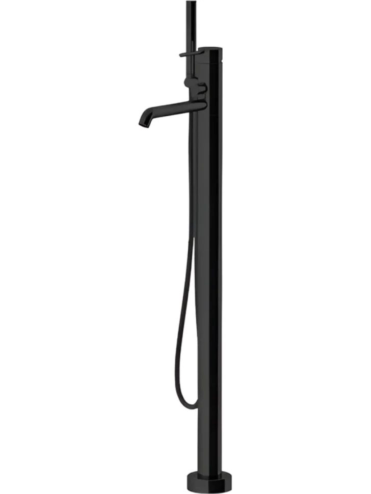 Напольный смеситель для ванны с душем Gattoni Circle Two 9108/91NO nero opaco