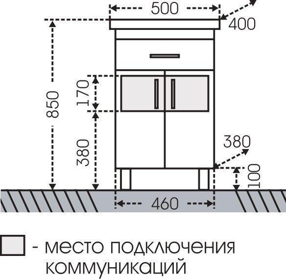 Мебель для ванной комнаты СаНта Дублин 50 с 1 ящиком