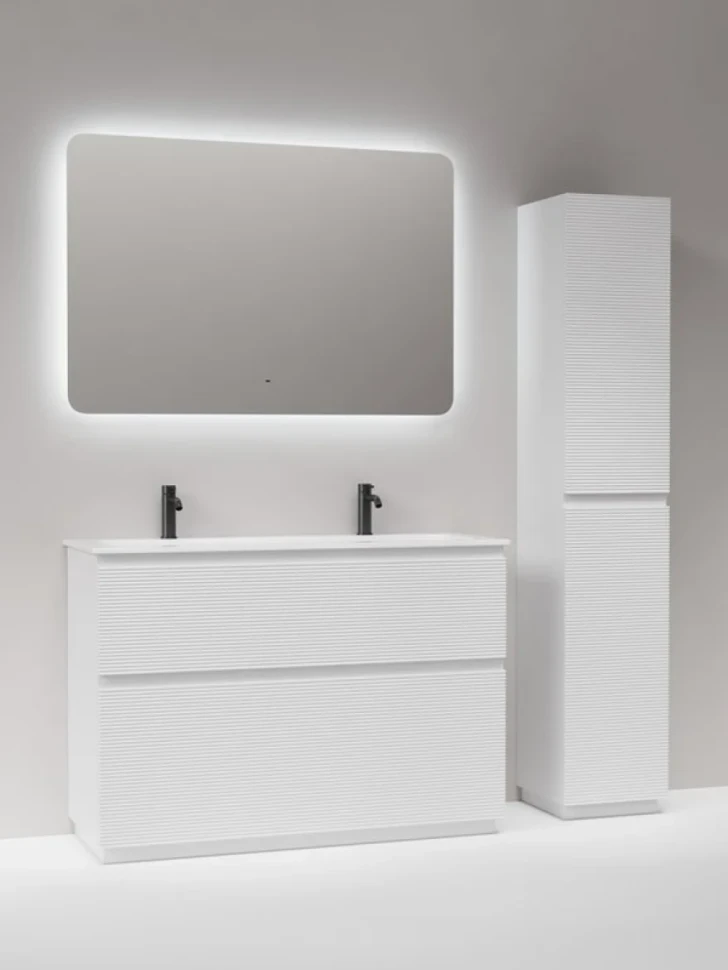 Мебель для ванной комнаты Sancos Folk Floor 120 напольная, bianco, раковина CN7016