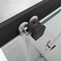 Душевой уголок Triton Фикс Блэк Щ0000077394 100х100 см с поддоном, профиль черный матовый