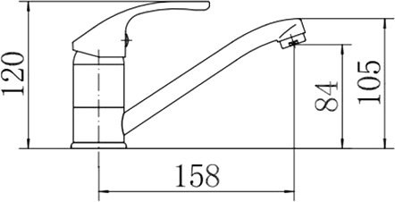 Смеситель для кухни Fashun A4536 хром